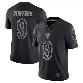 Мужская черная майка Мэттью Стаффорд Лос-Анджелес Рэмс RFLCTV Limited Nike