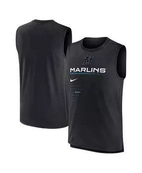 Мужская черная майка Miami Marlins Exceed Performance Nike