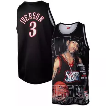 Мужская черная майка Mitchell & Ness Allen Iverson Philadelphia 76ers Slam Player