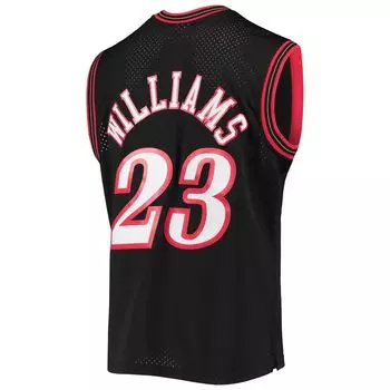 Мужская черная майка Mitchell & Ness Lou Williams Philadelphia 76ers 2005-06 Hardwood Classics Swingman