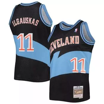 Мужская черная майка Mitchell & Ness Zydrunas Ilgauskas Cleveland Cavaliers 1997-98 Hardwood Classics Swingman