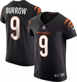 Мужская черная майка Nike Cincinnati Bengals Joe Burrow #9 Elite