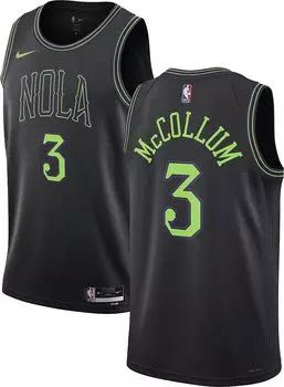 Мужская черная майка Nike City Edition New Orleans Pelicans CJ McCollum #3 2023-24