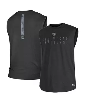 Мужская черная майка с мышцами Las Vegas Raiders Team New Era