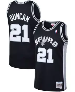 Мужская черная майка Тима Дункана San Antonio Spurs 1998-99 Hardwood Classics Swingman Mitchell & Ness