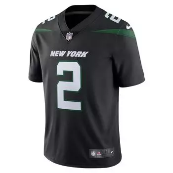 Мужская черная майка Zach Wilson Stealth New York Jets Vapor Limited Nike