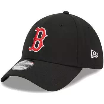 Мужская черная мужская кепка New Era Boston Red Sox Logo 39THIRTY Flex Hat