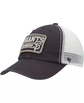 Мужская черная натуральная регулируемая кепка San Francisco Giants Off Ramp Clean Up Trucker '47 Brand