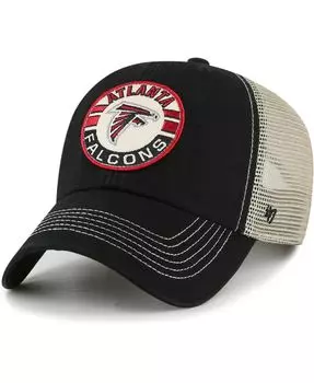 Мужская черная, натуральная регулируемая шапка Atlanta Falcons Notch Trucker Clean Up '47 Brand
