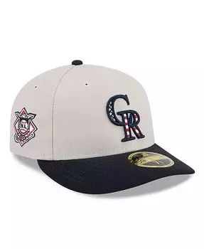 Мужская черная облегающая шляпа Colorado Rockies 2024 Fourth of июля 59FIFTY New Era, бежевый