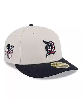 Мужская черная облегающая шляпа Detroit Tigers 2024 Четвертое июля 59FIFTY New Era, бежевый
