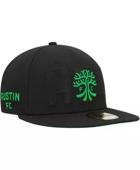 Мужская черная приталенная кепка Austin FC Kick Off 59FIFTY New Era