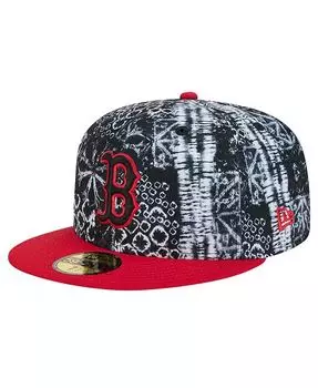 Мужская черная приталенная кепка Boston Red Sox Sands 59FIFTY New Era, черный