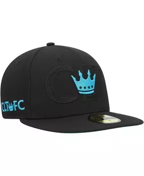 Мужская черная приталенная кепка Charlotte FC Kick Off 59FIFTY New Era