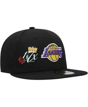Мужская черная приталенная кепка Los Angeles Lakers Crown Champs 59FIFTY New Era