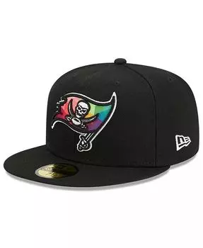 Мужская черная приталенная кепка Tampa Bay Buccaneers 2023 NFL Crucial Catch 59FIFTY New Era, черный