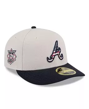Мужская черная приталенная шляпа Atlanta Braves 2024 Fourth of июля 59FIFTY New Era, бежевый