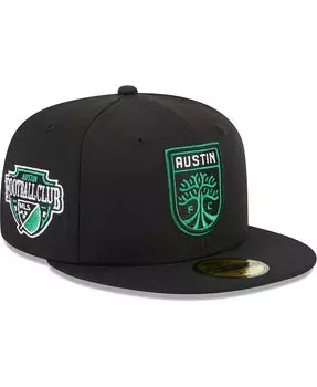 Мужская черная приталенная шляпа Austin Fc 59Fifty New Era