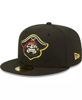 Мужская черная приталенная шляпа Bradenton Marauders Authentic Collection 59FIFTY New Era