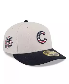 Мужская черная приталенная шляпа Chicago Cubs 2024 Fourth of июля 59FIFTY New Era, бежевый