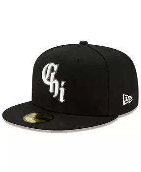 Мужская черная приталенная шляпа Chicago White Sox City Connect 59FIFTY New Era
