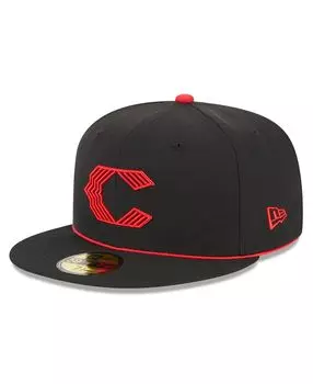 Мужская черная приталенная шляпа Cincinnati Reds 2023 City Connect 59FIFTY New Era