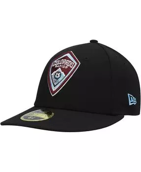 Мужская черная приталенная шляпа Colorado Rapids Primary Logo Low Profile 59FIFTY New Era