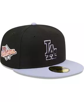 Мужская черная приталенная шляпа Los Angeles Dodgers 59FIFTY New Era