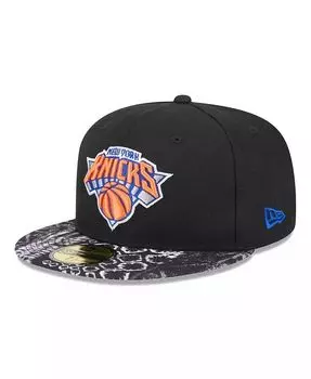 Мужская черная приталенная шляпа New York Knicks Coral Reef Visor 59FIFTY New Era, черный