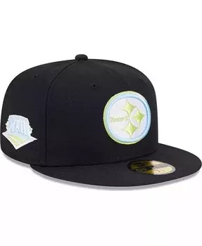 Мужская черная приталенная шляпа Pittsburgh Steelers Multi 59FIFTY New Era, черный