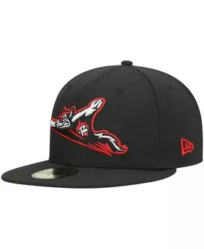 Мужская черная приталенная шляпа Richmond Flying Squirrels Authentic Collection Team Home 59FIFTY New Era