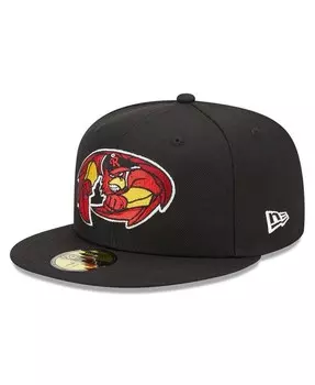 Мужская черная приталенная шляпа Rochester Red Wings Marvel x Minor League 59FIFTY New Era