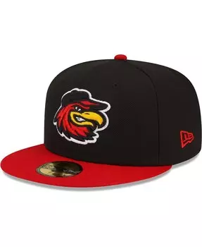 Мужская черная приталенная шляпа Rochester Red Wings Home Authentic Collection 59FIFTY New Era