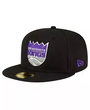 Мужская черная приталенная шляпа Sacramento Kings 59FIFTY New Era, черный