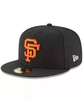 Мужская черная приталенная шляпа San Francisco Giants Cooperstown Collection 59FIFTY из шерсти New Era, черный