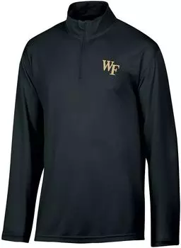 Мужская черная пуловер с молнией 1/4 Champion Wake Forest Demon Deacons