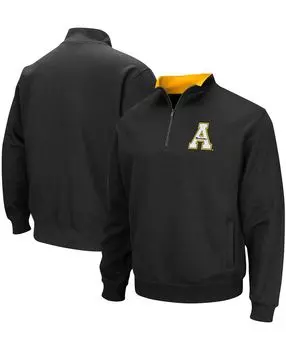 Мужская черная пуловерная куртка appalachian state mountaineers tortugas logo с молнией на четверть Colosseum, черный