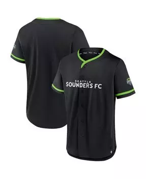 Мужская черная, ярко-зеленая бейсбольная майка seattle sounders fc ultimate player Fanatics, мульти