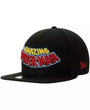 Мужская черная регулируемая бейсболка The Amazing Spider-Man 9FIFTY Snapback New Era, черный