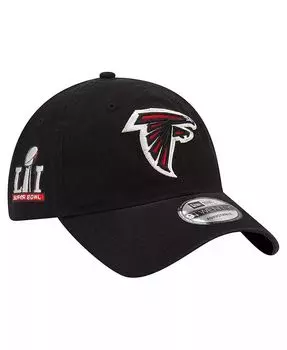 Мужская черная регулируемая кепка Atlanta Falcons Distinct 9Twenty New Era, черный