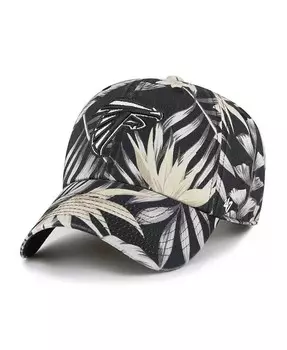 Мужская черная регулируемая кепка Atlanta Falcons Tropicalia Clean Up '47 Brand, черный