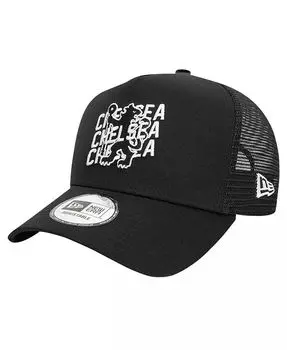 Мужская черная регулируемая кепка Chelsea с надписью Chelsea A-Frame Trucker 9FORTY New Era, черный