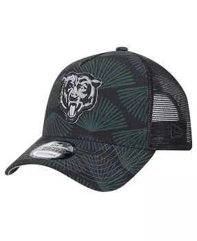 Мужская черная регулируемая кепка Chicago Bears Agave Trucker 9FORTY New Era, черный