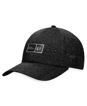 Мужская черная регулируемая кепка Chicago Blackhawks Authentic Pro Road Fanatics, черный