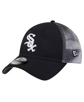Мужская черная регулируемая кепка Chicago White Sox Team Slick Trucker 9TWENTY New Era, черный