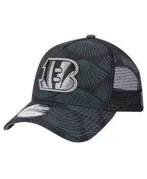 Мужская черная регулируемая кепка Cincinnati Bengals Agave Trucker 9FORTY New Era, черный