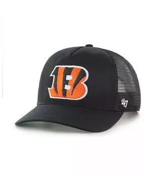 Мужская черная регулируемая кепка Cincinnati Bengals Mesh Hitch Trucker '47 Brand, черный