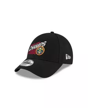 Мужская черная регулируемая кепка Denver Nuggets 2023 NBA Finals Champions Slant Fast Logo 9FORTY New Era
