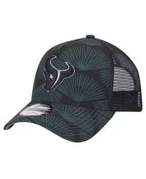 Мужская черная регулируемая кепка Houston Texans Agave Trucker 9FORTY New Era, черный