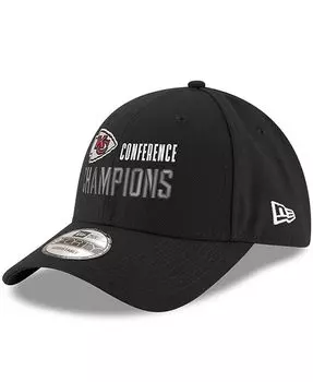 Мужская черная регулируемая кепка Kansas City Chiefs 2022 AFC Champions Replica 9FORTY New Era